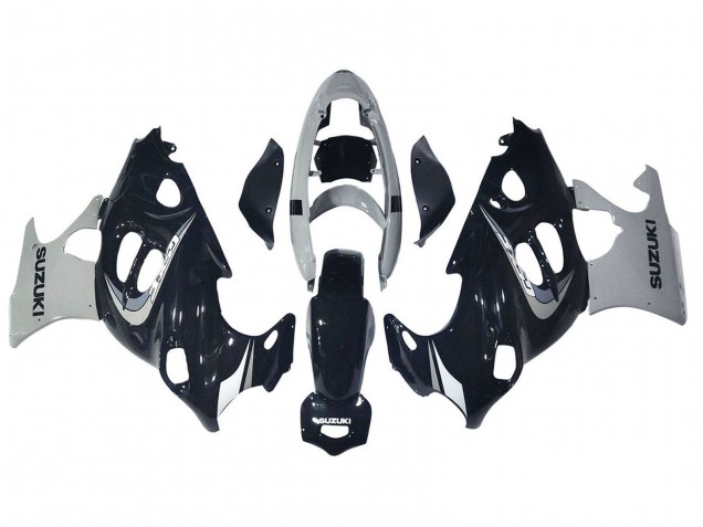 2004-2006 Suzuki GSX600F/GSX750F Motorcycle Fairing - Glossy Black Grey UK