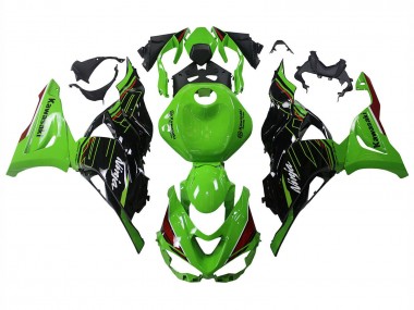 2023-2025 Kawasaki ZX6R Motorcycle Fairings - Green Black UK