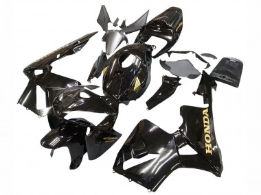 2005-2006 Honda CBR600RR Motorcycle Fairings - Black with Gold Logo UK