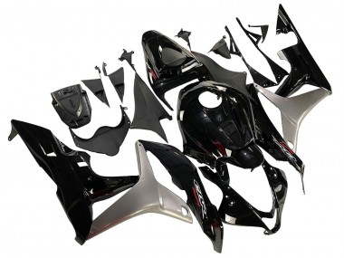 2007-2008 Honda CBR600RR Motorcycle Fairing Kits - Silver Glossy Black UK