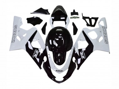 2004-2005 Suzuki GSXR 600 / GSXR 750 Motorcycle Fairings - White Black UK