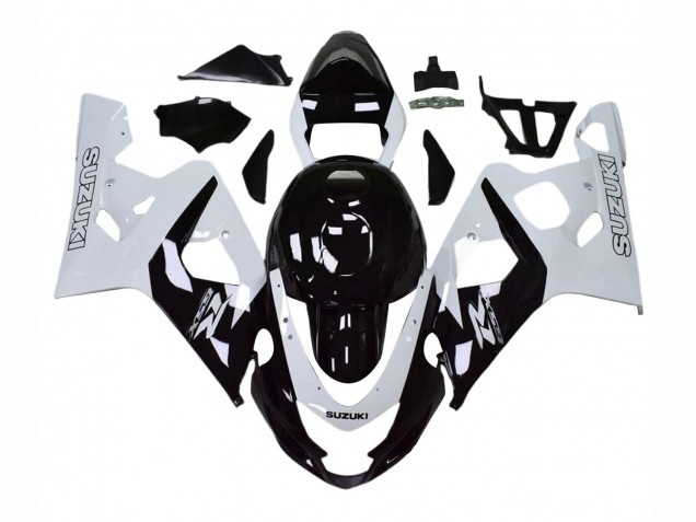 2004-2005 Suzuki GSXR 600 / GSXR 750 Motorcycle Fairings - White Black UK