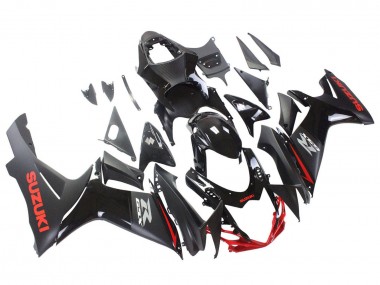 2011-2024 Suzuki GSXR 600 / GSXR 750 Motorcycle Fairings - Black Grey Red Line UK