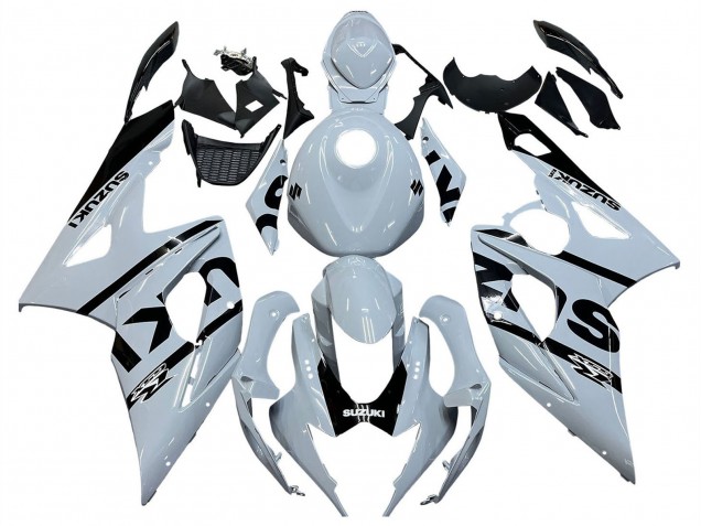 2005-2006 Suzuki GSXR 1000 Motorcycle Fairings - White Black UK