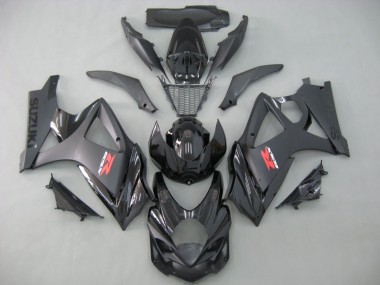 2007-2008 Suzuki GSXR 1000 Motorcycle Fairings - Matte Black Glossy Black UK