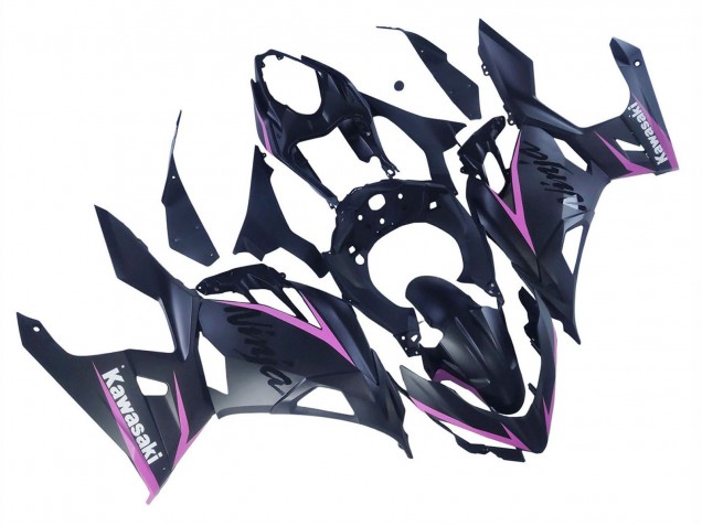 2018-2024 Kawasaki Ninja 400 Motorcycle Fairings - Matte Black Pink UK