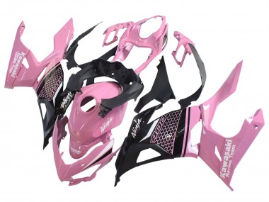 2018-2024 Kawasaki Ninja 400 Motorcycle Fairings - Pink Matte Black Honeycomb UK
