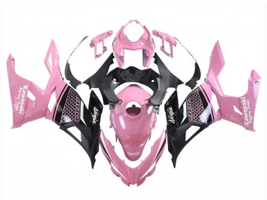 2018-2024 Kawasaki Ninja 400 Motorcycle Fairings - Pink Matte Black Honeycomb UK