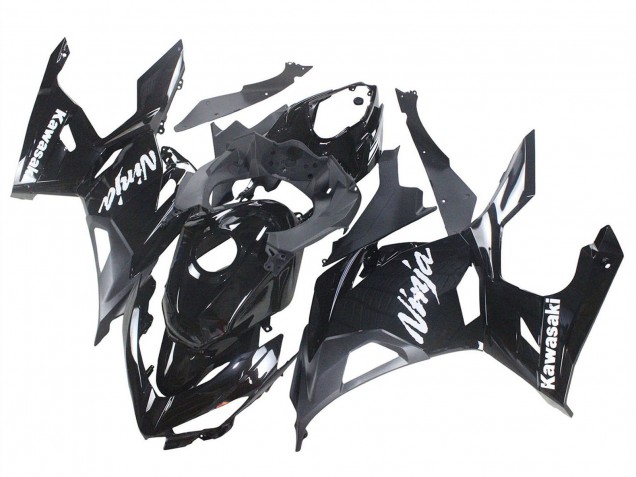 2018-2024 Kawasaki Ninja 400 Motorcycle Fairings - Glossy Black Matte Black White Decals UK