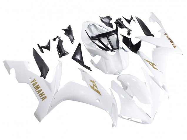 2004-2006 Yamaha YZF 1000 R1 Motorcycle Fairings - White Gold Decals UK