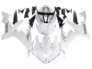 2004-2006 Yamaha YZF 1000 R1 Motorcycle Fairings - White Gold Decals UK