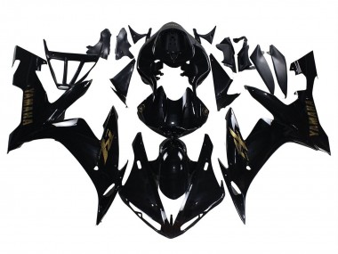 2004-2006 Yamaha YZF 1000 R1 Motorcycle Fairings - Glossy Black Gold Decals UK