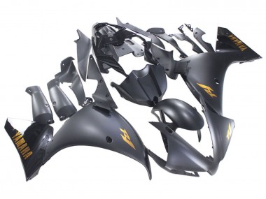 2012-2014 Yamaha YZF 1000 R1 Motorcycle Fairings - Matte Black Gold Decals UK