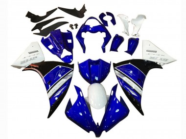 2012-2014 Yamaha YZF 1000 R1 Motorcycle Fairing - White Blue Black UK