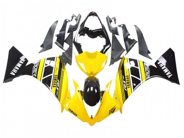 2012-2014 Yamaha YZF 1000 R1 Motorcycle Fairings - Yellow White Black UK