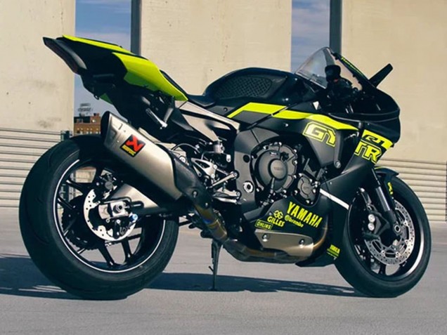 2020-2025 Yamaha YZF 1000 R1 Motorcycle Fairings - Glossy Black Fluorescent Yellow UK