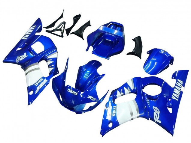 1998-2002 Yamaha YZF 600 R6 Motorcycle Fairings - Blue White UK