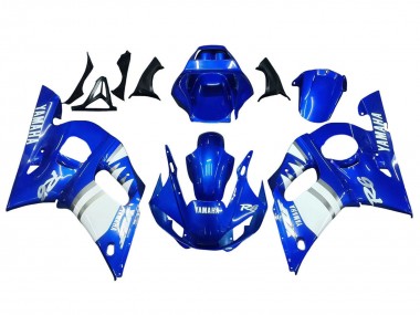 1998-2002 Yamaha YZF 600 R6 Motorcycle Fairings - Blue White UK