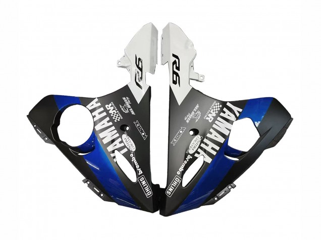 2003-2004 Yamaha YZF R6 Motorcycle Fairings - Blue White Glossy Black Yamalube UK