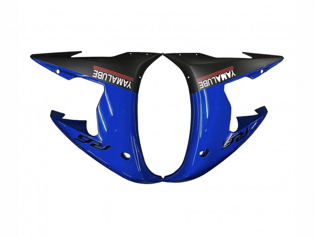 2003-2004 Yamaha YZF R6 Motorcycle Fairings - Blue White Glossy Black Yamalube UK