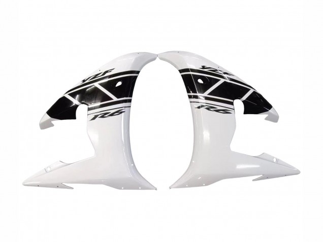 2003-2004 Yamaha YZF R6 Motorcycle Fairing - White Glossy Black UK