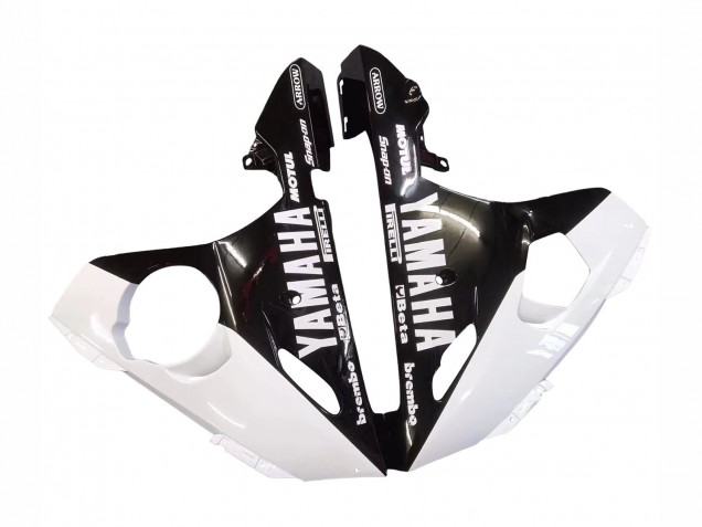 2003-2004 Yamaha YZF R6 Motorcycle Fairing - White Glossy Black UK