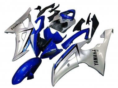 2008-2016 Yamaha YZF 600 R6 Motorcycle Fairings - Silver Blue UK