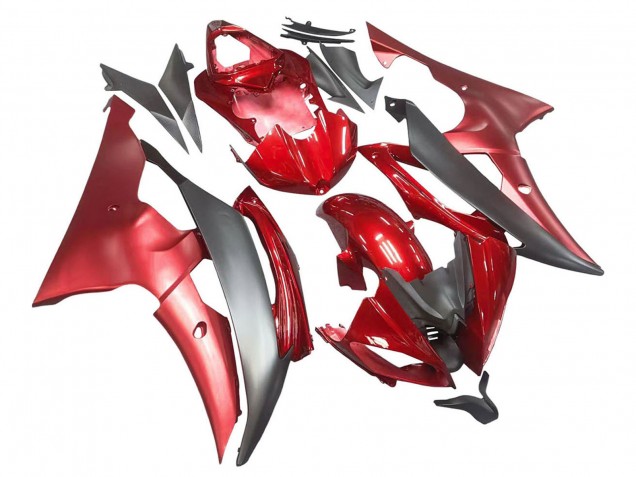 2008-2016 Yamaha YZF 600 R6 Motorcycle Fairings - Red Grey UK