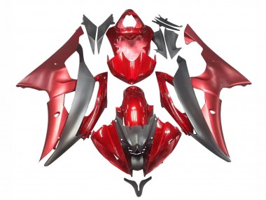 2008-2016 Yamaha YZF 600 R6 Motorcycle Fairings - Red Grey UK