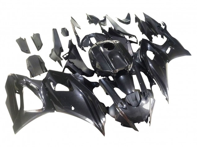 2021-2024 Yamaha YZF R7 Motorcycle Fairings - Black Carbon Fiber Carbon Fiber UK