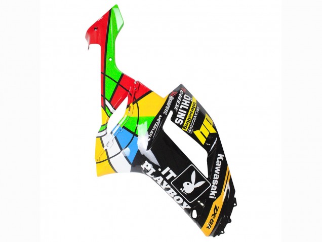2007-2008 Kawasaki ZX6R Motorcycle Fairings - Colorful Playboy 223 UK