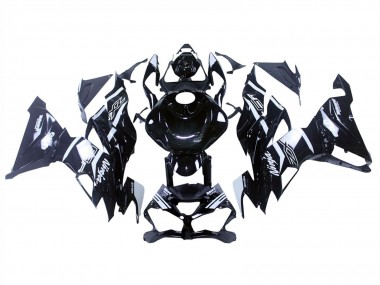 2019-2022 Kawasaki ZX6R Motorcycle Fairings - Glossy Black White UK