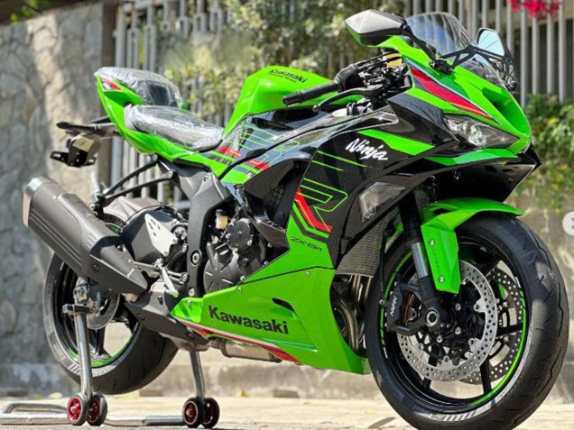 2019-2022 Kawasaki ZX6R Motorcycle Fairings - Green Glossy Black Red UK