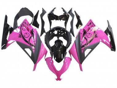 2013-2024 Kawasaki EX300 Motorcycle Fairings - Pink Black UK