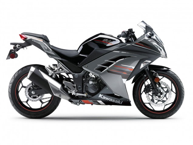 2013-2024 Kawasaki EX300 Motorcycle Fairings - Black Silver Red UK