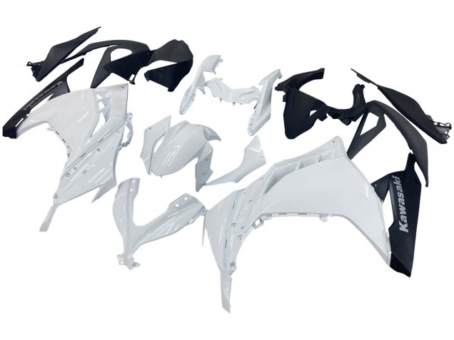 2013-2024 Kawasaki EX300 Motorcycle Fairings - White Black UK