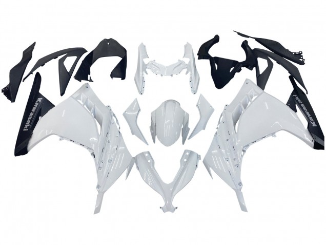 2013-2024 Kawasaki EX300 Motorcycle Fairings - White Black UK