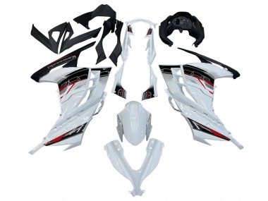 2013-2024 Kawasaki EX300 Motorcycle Fairings - White Red Black UK