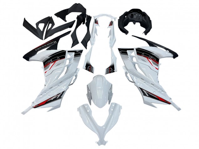 2013-2024 Kawasaki EX300 Motorcycle Fairings - White Red Black UK