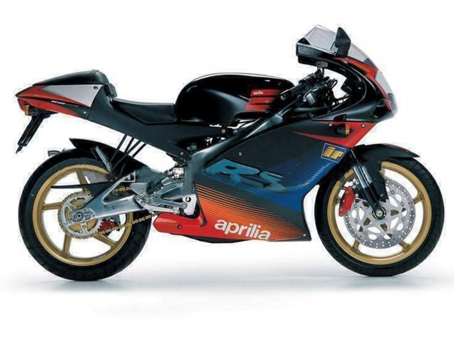 2000-2005 Aprilia RS125 Motorcycle Fairings - Black Red Silver UK