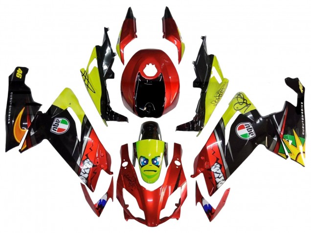 2012-2019 Aprilia RS4 50 125 Motorcycle Fairings - Red Yellow Glossy Black Shark UK