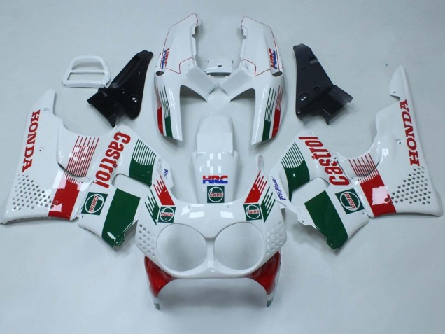 1992-1993 Honda CBR900RR 893 Motorcycle Fairings - White Red Green Castrol HRC UK