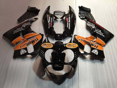 1992-1993 Honda CBR900RR 893 Motorcycle Fairings - Glossy Black Orange Hm Plant UK