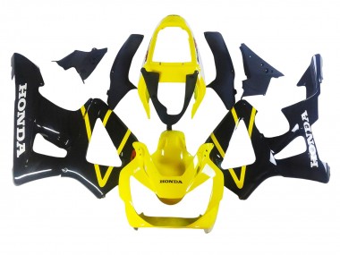 2000-2001 Honda CBR900RR 929 Motorcycle Fairings - Yellow Glossy Black UK