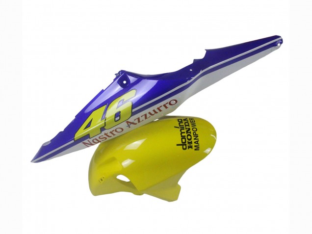 2002-2003 Honda CBR900RR 954 Motorcycle Fairings - Blue Yellow Glossy Black Red Nastro Azzurro 46 UK