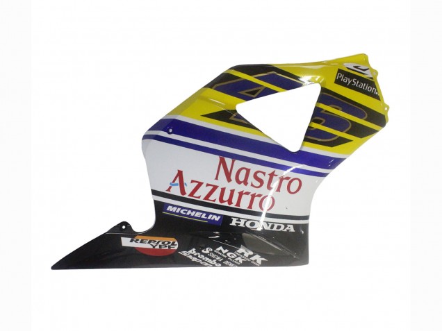 2002-2003 Honda CBR900RR 954 Motorcycle Fairings - Blue Yellow Glossy Black Red Nastro Azzurro 46 UK