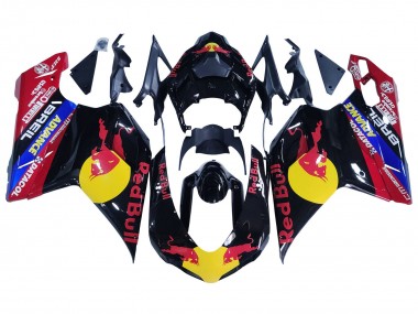 2007-2014 Ducati 848/1098/1198 Motorcycle Fairings - Glossy Black Yellow Blue Red Bull UK