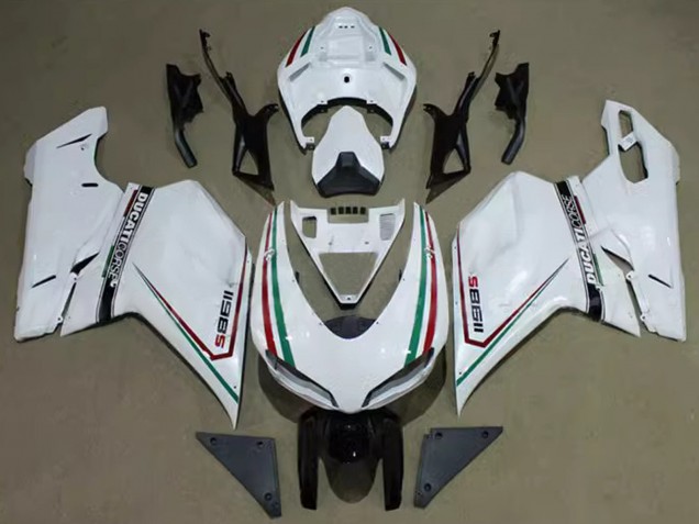 2007-2014 Ducati 1198 Motorcycle Fairings - White Red Green Black Corse UK