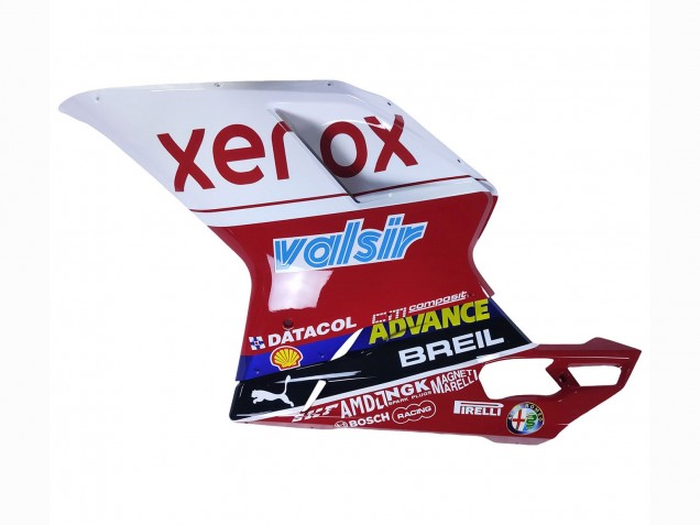 2007-2014 Ducati 848/1098/1198 Motorcycle Fairings - White Red Glossy Black Valsir Xerox UK