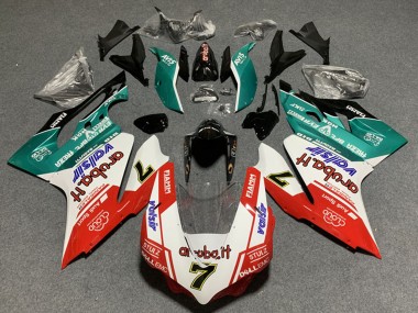 2011-2014 Ducati Panigale 899/1199 Motorcycle Fairings - White Red Green Glossy Black Avis Valsir 7 UK